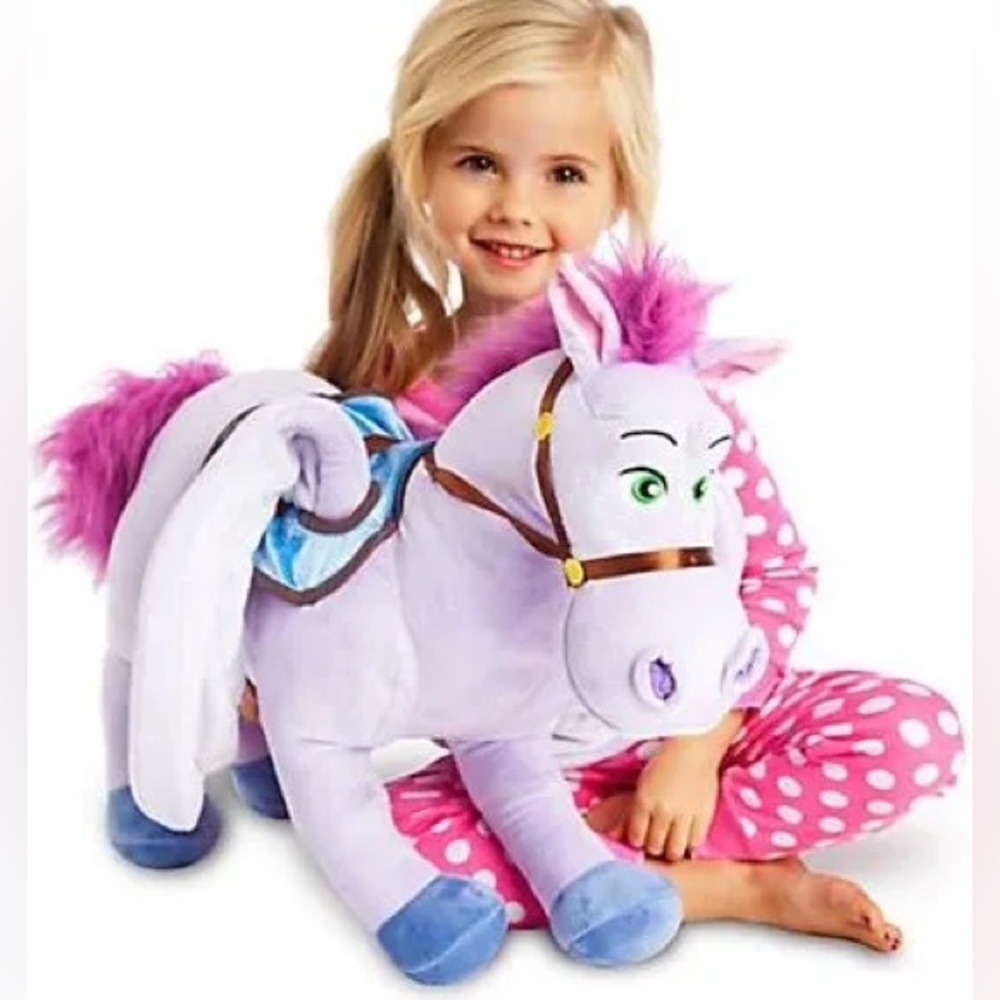 RARE Disney JUMBO Minimus Flying Pony Sophia The First Purple Pegasus Horse - Picture 2 of 5